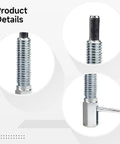 Heavy Duty Beefy Five Pack Retractable Indexing Plungers Four Inch Carbon Steel Spring Loaded Latch Locking Pins For Aluminum Profiles M12 Thread detailed views of pins