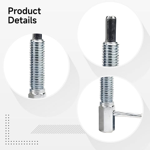 Five Pack Heavy Duty Spring Loaded Plunger Pins Built Tough As Nails From Carbon Steel with L handles, showing retractable pin details.