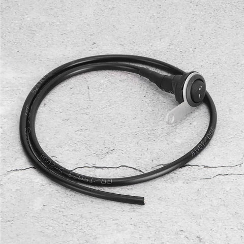 22mm Motorcycle Handlebar Light Switch Stainless Steel Single Spotlight Control Button on cable for ATV Off Road