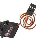 Top Shelf RC Digital Servo Kit With 4.3g Torque Reinforced Metal Gears and Quick Response Coreless Motor Upgrade for One Twenty Four Scale builds, showing metal gear and wire.