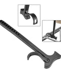 Black Aluminum Truss Hammer And Pin Remover Tool For Stage Lighting Two In One Rigging Hammer For Truss Assembly And Disassembly Quiet Pin Insertion And Removal Spigot Lighting Fit Heavy Duty Stage Gear, black aluminum, angled view