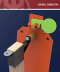 Heavy Duty AR500 Steel Hostage Target Stand System connector detail, includes Two By Four Extendable Paper Target Stand Kit