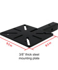 Tough As Nails Universal Vise And Bench Grinder Mount Heavy Duty Steel Workbench Receiver Hitch Style Tool Stand 9.5x8.5 in plate