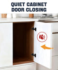 10 Pack Half Overlay Soft Close Cabinet Hinges Constructed From Durable Stainless Steel Featuring Rock Solid Build And Smooth As Butter Glide With Zero Noise Great For Freshening Up Your Kitchen Cabinets Fast, showing quiet cabinet door closing.