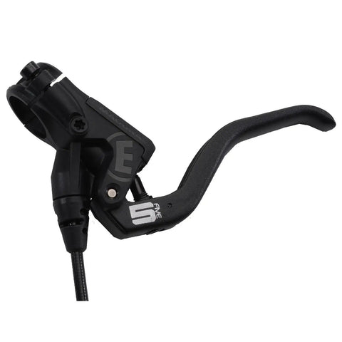 2-Finger Ergonomic Aluminum Bicycle Brake Lever For Left Or Right Hand, 2200 Mm Cable, Adjustable Reach, Black, Side View