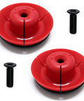 Heavy Duty Metal Plunger And Screw Replacement Kit For 20 Oz Sausage Barrel Caulk Guns, red plungers with black screws.