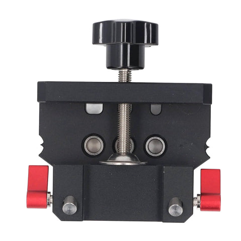 Front view of Pro Grade Self Centering Doweling Jig Kit With Aircraft Grade Aluminum And Etched Measurements And 3 In 1 Drill Bit Locator