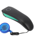 Wireless 1D Barcode Scanner Mini Handheld Pocket Reader With BT 2 4G 3 In 1 Connection featuring compact black design and clip