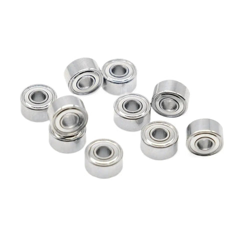 10Pcs 693ZZ Shielded Bearings 3x8x4mm For Small Motors And Precision Hobby Projects Quiet Low Friction High Speed Sealed Ball Bearings Set Lubrication Pre Filled For Immediate Use, set of silver bearings