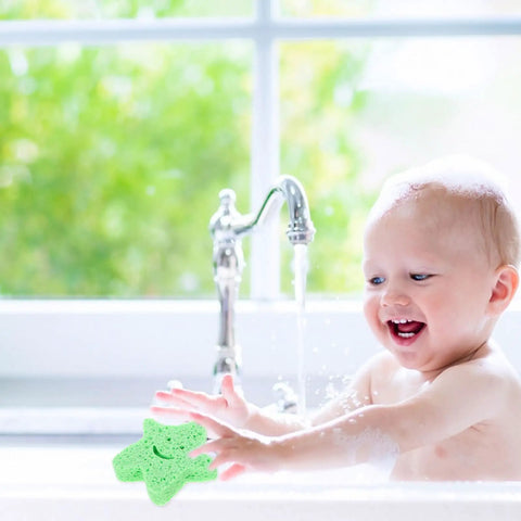 Baby using Star Shaped Body Scrubber Sponges Set With Quick Drying Wear Resistant Material For Deep Cleaning Bathing Home And Travel Use