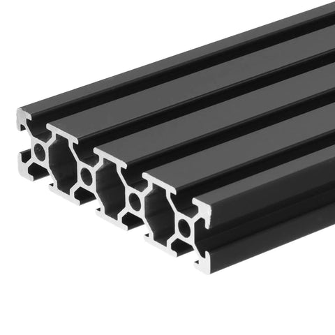 T Slot 2080 Aluminum Extrusion Profile European Standard 300mm By 80mm Anodized Black Linear Rail Extrusion Frame