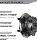 Front Wheel Hub And Bearing Assembly 513272 For 2007 2010 Jeep Wrangler With ABS 5 Lug Front Axle Drop In Replacement shown