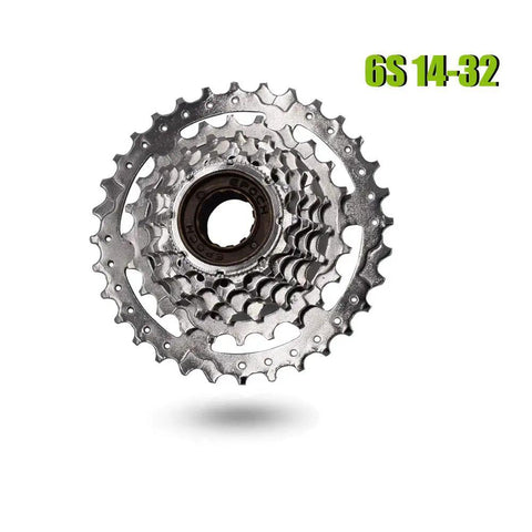 Beefy Six Speed Freewheel 14 To 32 Teeth Built For Mountain Fat Cargo And City Commuter Bikes With Hub Motor Compatibility