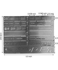 Built Tough Stainless Steel Scriber Tool Kit For Scale Modelers Includes precision drill layout plate 2.4 by 3.5 inches.
