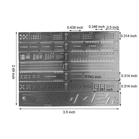 Built Tough Stainless Steel Scriber Tool Kit For Scale Modelers Includes precision drill layout plate 2.4 by 3.5 inches.
