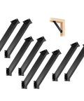 Heavy Duty Pro Grade 45 Degree Angle Corner Brackets For Pergola And Gazebo DIY Projects, Steel Inside Joint Connectors, Pack Of 8