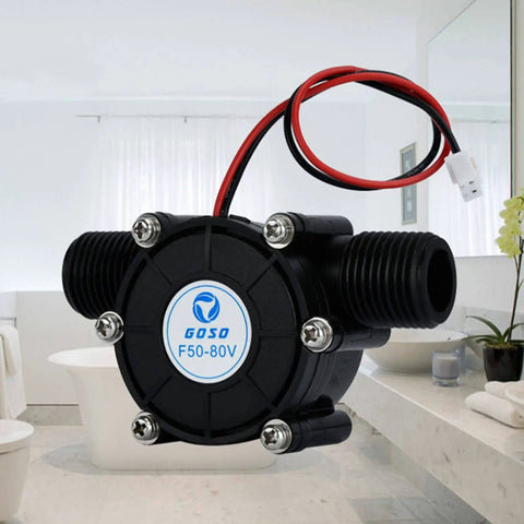 Dope Off Grid Home Water Turbine Generator 80V 12V 5V 10W Portable Hydro Power System For Tap Water Conversion in a bathroom