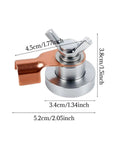 Two Pack Magnetic Grounding Clamp With Heavy Duty Suction Magnet Head, detailed dimensions view, metal welding support.