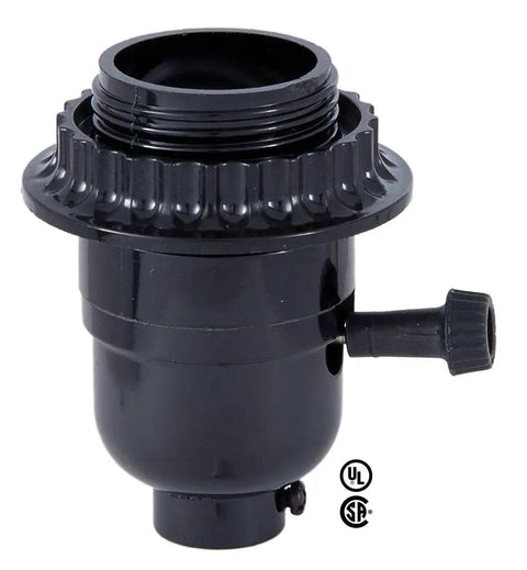Replacement Medium Base Lamp Socket With Threaded Shell And Shade Ring Phenolic Easy Install Screw Terminals 250W 250V