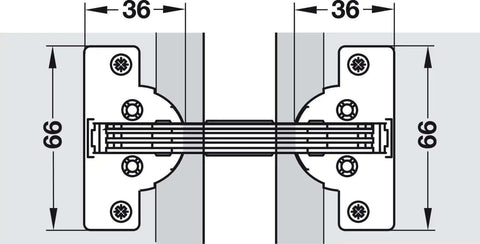 Diagram of Ten Case Pack Miter Flap Cabinet Hinges 45 90 1.5mm Wide With 135 Degree Opening For Doors And Flaps, heavy-duty design.