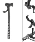 Black Aluminum Truss Hammer And Pin Remover Tool For Stage Lighting Two In One Rigging Hammer For Truss Assembly And Disassembly Quiet Pin Insertion And Removal Spigot Lighting Fit Heavy Duty Stage Gear, black aluminum, side view