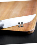 Tough As Nails Heavy Duty Stainless Steel Locking Latch Spindle Rivets For Knife Handle Assembly And Custom Knifemaking Projects on chopping board