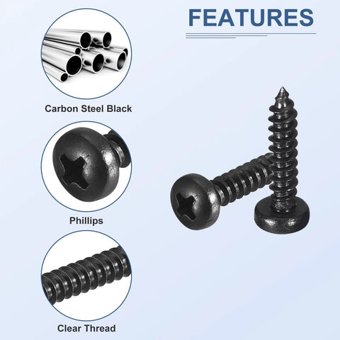 Real Deal Mini Screw Assortment Kit Including 1000 Black Self Tapping Screws Across Ten Metric Sizes Plus Extra Elbow Tweezers For No Fuss Tech Repairs And Weekend Shop Projects Daily - black carbon steel Phillips screws.