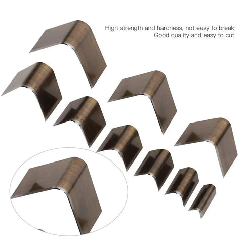 Pro Grade Leather Trimmer Tool For Wallets And Belts Sharp Corner Punch Cutter with various semicircle and round shapes.