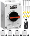 DC Isolator Switch 32A 1500V Four Pole Circuit Breaker For Solar PV Systems RVs And Homes DIN Rail Mount Lockable Safety Isolator