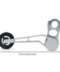 Rear Derailleur Chain Tensioner With 11T Pulley For Folding Bikes, silver aluminum build, 16.8cm long, detailed side view.
