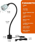 Heavy Duty Magnetic Work Light With Strong Grip Beast Mode 600 Lumens Of Crisp 6500k White Beam with flexible neck and specifications.