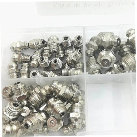 One Stop Grease Fitting Kit With Assorted Nozzles And Grease Gun Attachments For Bearings And Recessed Fittings Pro Grade