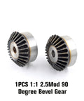 Bevel Gear 1 To 1 2.5 Module Steel 45 Gear With 15T 16T 17T 18T 30 Teeth, 90 Degree Transmission Gear For Geared Motors