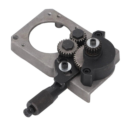 Lathe Headstock Assembly With 20T, 25T, And 45T Gear Set For Mini Lathes, aluminum gear system close-up