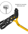 Top Shelf Aluminum Alloy Bicycle Brake Levers with a sleek matte gold finish, designed for mountain bike brake core adjustments.