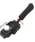Zipper Repair Kit With Slider Fix Tool Quick Zip Replacement Instant Zipper Mending Set close-up of tool with black handle and dimensions
