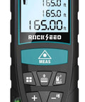 130Ft Laser Distance Meter With Dual Bubble Levels Handy Digital Laser Ruler Backlit LCD displaying measurements in feet