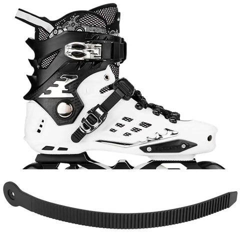 Black inline skate replacement straps for roller skates easy to install and tighten belt fits most skating shoes PVC durable strap