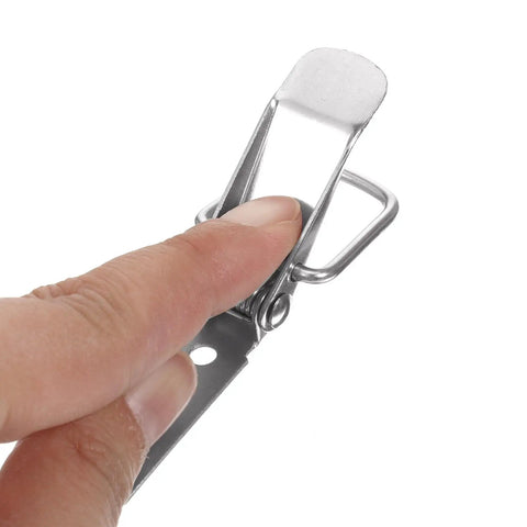 Demonstration of Four Pack 90 Degree Toggle Latches With Spring Loaded Action For Drawers Toolboxes Cases And Chests, finger pressing latch