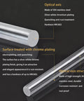 Tough As Nails 500mm 304 Stainless Steel Round Bar 18mm Diameter Solid Metal Rod For DIY Fabrication Industrial Machining And Hella Reliable Project Builds with chrome plating.