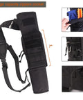 Lightweight Back Archery Quiver With Dual Use Foldable Hip Bag Compact Arrow Carrier With MOLLE Pocket and zippered pocket