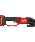 Side view of V20 Cordless Angle Grinder Kit With 4 1/2 Inch Disc, Battery And Charger Included, High Torque 8,500 RPM