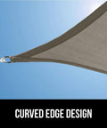 Heavy Duty Sun Shade Canopy 12 By 16 Ft Gray Built To Last With UV Protection Fade And Tear And Rust Resistant curved edge design