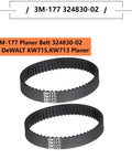 Built Like A Tank Replacement Planer Drive Belt Fits Black And Decker BD713 And Dewalt KW715 For Smooth As Silk Woodworking Rotations Solid Construction For Relentless Shop Grind Two Piece Pack, 3M-177 rubber drive belts.