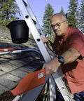 Heavy Duty Ladder Stabilizer For Safer Roof Access And Gutter Protection Fits Most Ladders 19 Inch Safe Work Area in use by man
