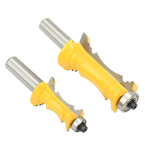 Pro Grade Crown Router Bits Set for Decorative Moldings, Durable Carbide Alloy Construction, Half Inch Shank, Two Piece Pack
