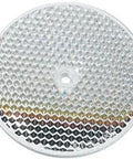 3.4-Inch Round German Reflector With Silver Mirror Finish Flat Plastic Housing for Polarized Super Retro-Reflective Sensors