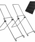 2 Pack Portable Folding Solar Panel Stand With Quick Angle Adjustment Lightweight Mount For Panels 0.35 Inches Thick or Less
