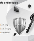 Beefy Sliding Barn Door Hardware Kit 5ft Rail System For Quiet Smooth Glide showcasing safety features and components.
