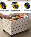 Low Profile One Inch Caster Wheels For Furniture Set Of Four Big Time Mobility With Zero Fuss TPR Rubber cabinet on basket.